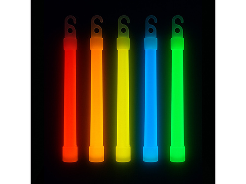 Świetliki łamane z zawieszką - fluorescencyjne - mix kolorów - 1 szt.