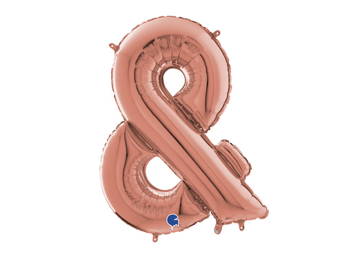 SuperShape Symbol "&" Rose Gold Foil Balloon - 66 cm - 1 pc