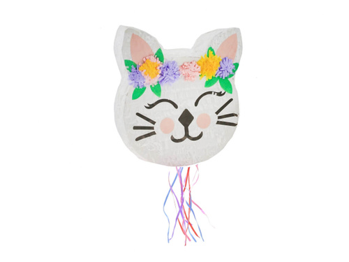 Piñata Cat with flowers - 1 pc.