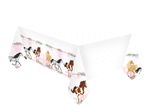 Birthday tablecloth Beautiful Horses - 120 x 180 cm - 1 pcs.