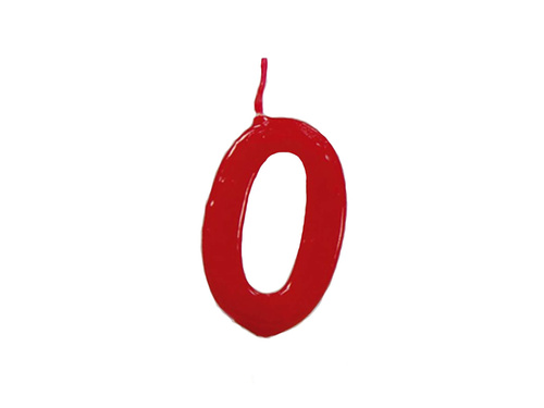 Numeral birthday candle "0" - 1 pc
