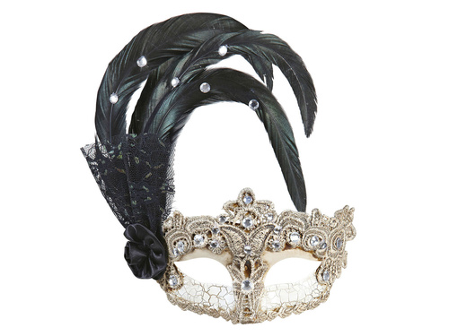Shiny Black Cat Eye Eyemask - 1 pc.