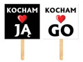 Foto rekwizyty Kocham Go/Ją - 2 szt.