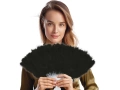 Black feather fan