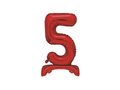 Foil balloon standing number 5 red - 76 cm - 1pc.