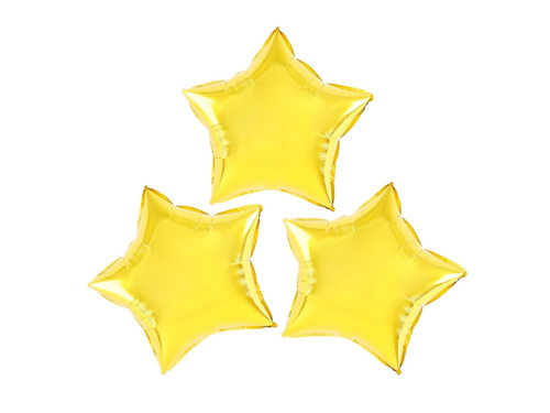 Foil balloons Gold stars - 23 cm - 3 pcs.