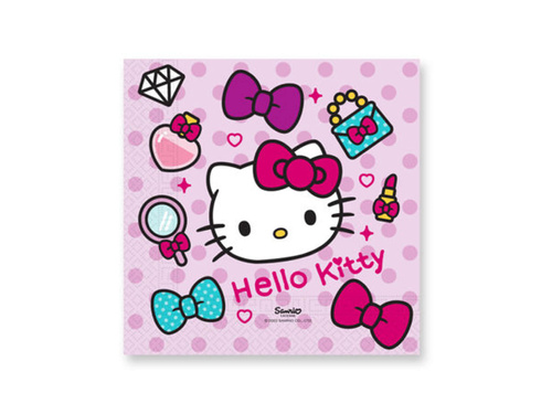 Hello Kitty birthday napkins - 33 cm - 20 pcs.
