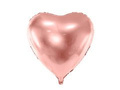 Balon foliowy Serce złoty róż - 73 cm - 1 szt.