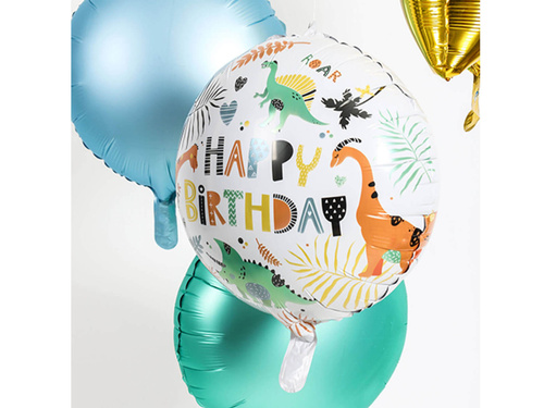 Happy Birthday Dino Foil Balloon - 45 cm - 1 pc