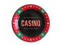 Casino plates - 22,5 cm - 10 pcs.