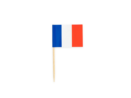 Wykałaczki z flagą narodową Francji - 50 szt.