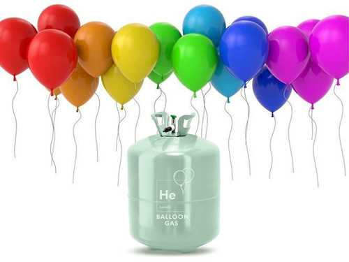 A set of self-filling 50 helium balloons - cylinder