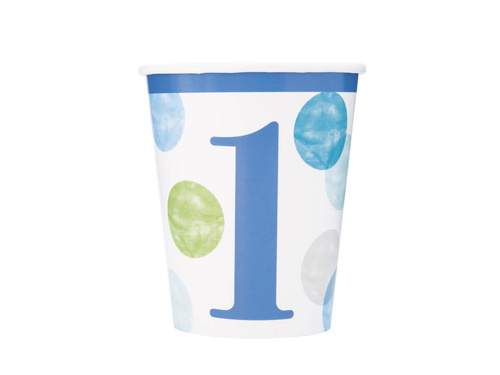 Birthday cups Dots for a birthday - 270 ml - 8 pcs.