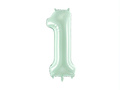 Balon foliowy zielony cyfra 1 - 72 cm - 1 szt.