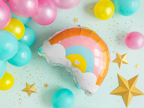 Pastel Rainbow foil balloon - 55 x 40 cm - 1 pc.