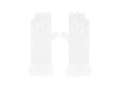 Białe koronkowe rękawiczki - 26 cm - 1 para