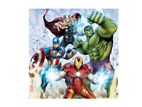 Avengers birthday napkins - 33 cm - 20 pcs.