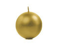 Metallic ball candle, gold - 1 piece.