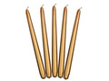 Metallic gold cone candle - 29 cm - 10 pcs.