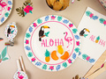 Talerzyki papierowe Aloha Party - 18 cm - 6 szt.