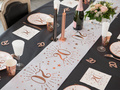 Printed table runner decoration for 20th birthday Sparkling pink gold - 30 cm x 5 m - 1 pc.