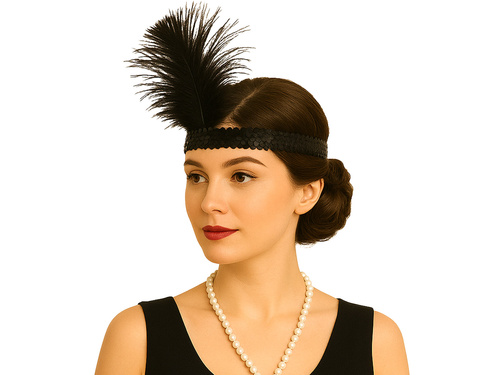 Black Headband Retro - 1 pc