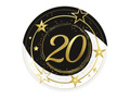 20th Birthday Paper Plates 23 cm - 6 pcs