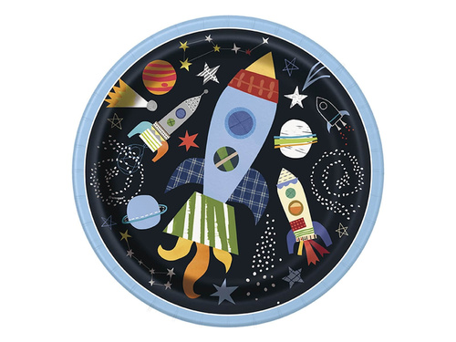 Cosmos birthday plates - 23 cm - 8 pcs.