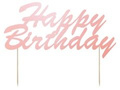 Topper papierowy na tort Happy Birthday - 20 cm