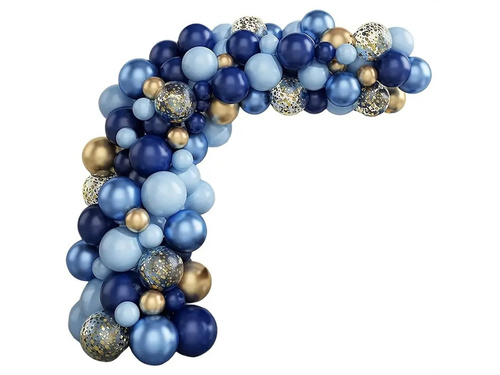 Set of balloons for balloon garland navy blue - 133 pcs.