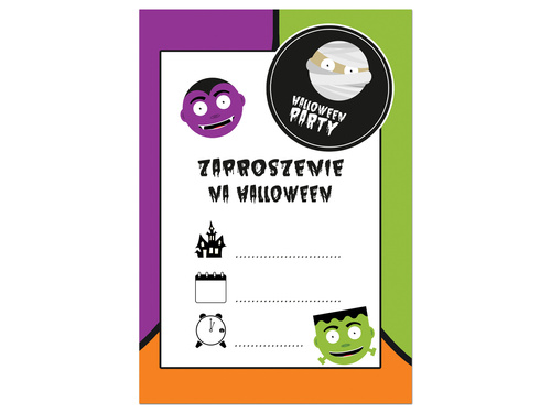 Halloween invitations Monsters - 6 pcs.