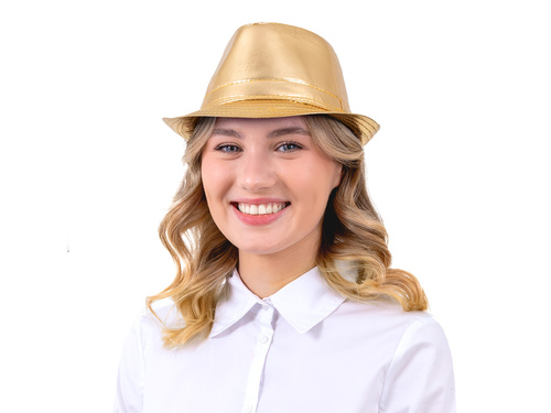 Kapelusz złoty - 1 szt.