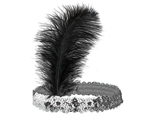 Silver Headband Retro - 1 pc