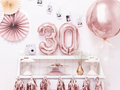 Foil balloon number 3 golden pink - 35 cm