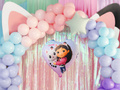Balon foliowy Koci Domek Gabi - 35cm - 1 szt.