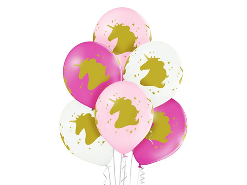 Unicorn pastel balloons - 12" - 6 pcs.