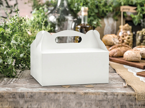 Decorative cake box white - 6 pc