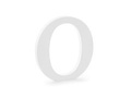 Wooden decoration letter O - white