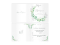 Communion invitation with eucalyptus - 10 pcs.