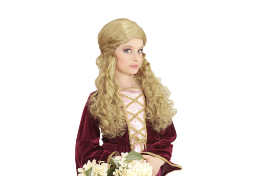Blond peruka średniowiecznej dziewczyny