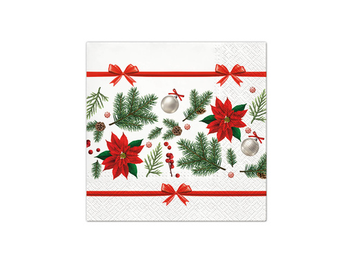 Christmas Poinsettia napkins - 33 cm - 20 pcs.