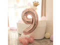 Set of balloons with the number nine pink gold - 15 pcs.