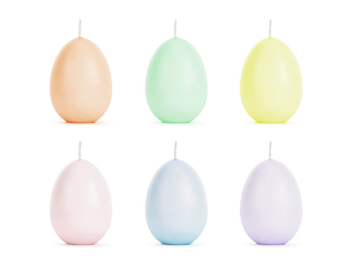 Easter candles Eggs mix colors - 7 cm - 6 pcs.