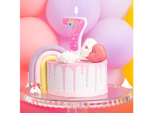 Unicorn candle no 7 - 1 pc