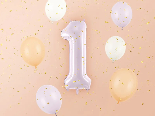 Number 1 Purple Foil Balloon - 72 cm - 1 pc