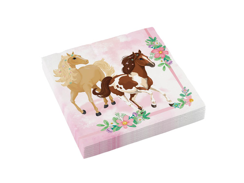 Birthday napkins Beautiful Horses - 33 cm - 20 pcs.