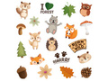 Washable tattoos Forest friends - 20 pcs.