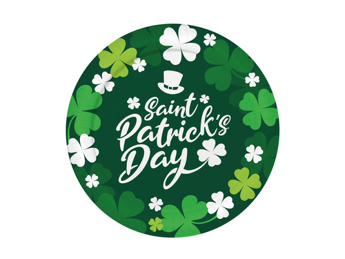 St. Patrick's plate - 23 cm - 6  pcs