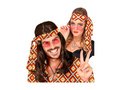 Opaska na głowę hipisowa Groovy Rhombus lata 70.