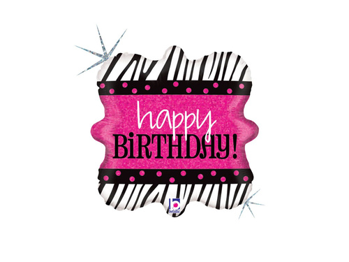 Balon foliowy Happy Birthday - 16" - 1 szt.